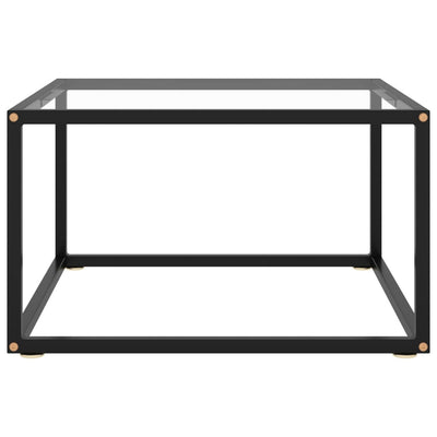 Sohvapöytä musta karkaistu lasi 60x60x35 cm