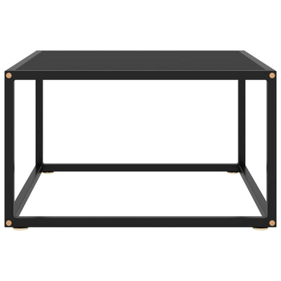 Musta sohvapöytä Aurora 60x60x35cm (mustalla lasilla)