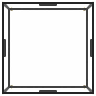 Musta sohvapöytä Aurora 80x80x35cm (karkaistu lasi)