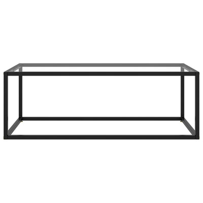 Sohvapöytä musta karkaistu lasi 100x50x35 cm