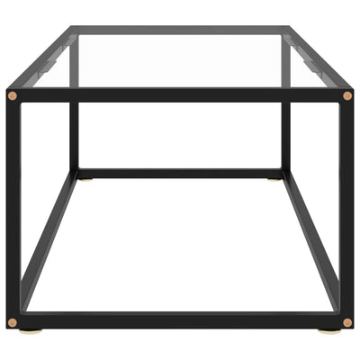 Sohvapöytä musta karkaistu lasi 100x50x35 cm