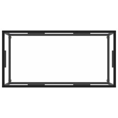 Sohvapöytä musta karkaistu lasi 100x50x35 cm