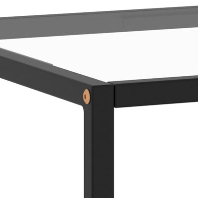 Sohvapöytä musta karkaistu lasi 100x50x35 cm