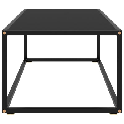 Musta sohvapöytä Aurora 100x50x35cm (mustalla lasilla)