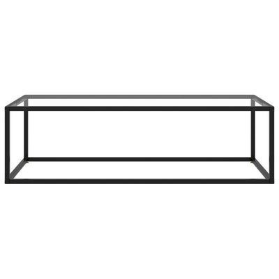 Musta sohvapöytä Aurora 120x50x35cm (karkaistu lasi)