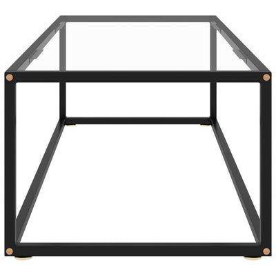 Musta sohvapöytä Aurora 120x50x35cm (karkaistu lasi)