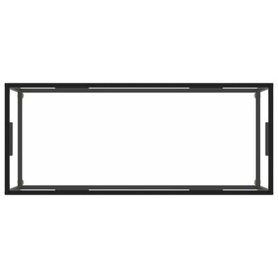 Sohvapöytä musta karkaistu lasi 120x50x35 cm