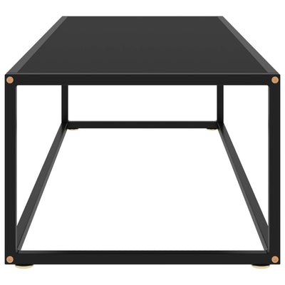 Sohvapöytä musta mustalla lasilla 120x50x35 cm