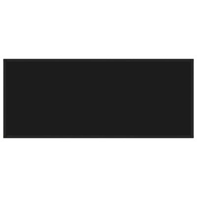 Musta sohvapöytä Aurora 120x50x35cm (mustalla lasilla)