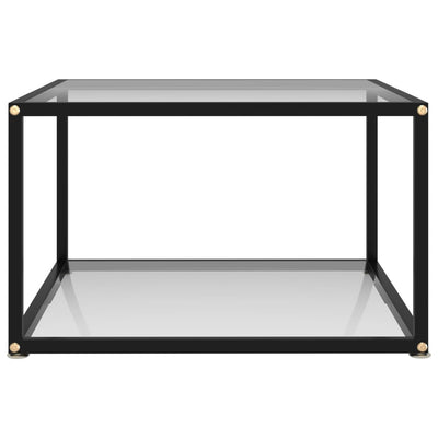 Sohvapöytä läpinäkyvä 60x60x35 cm karkaistu lasi