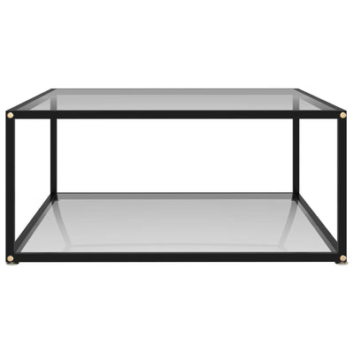 Sohvapöytä läpinäkyvä 80x80x35 cm karkaistu lasi