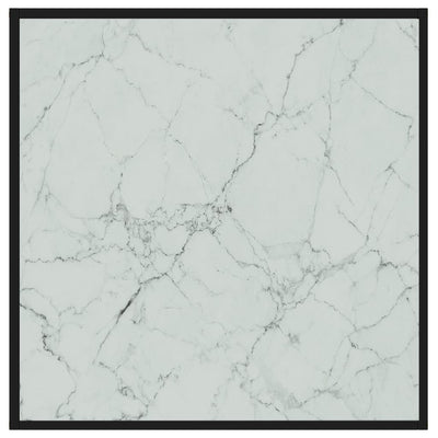 Sohvapöytä valkoinen 80x80x35 cm karkaistu lasi