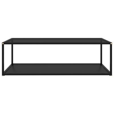 Sohvapöytä musta 120x60x35 cm karkaistu lasi