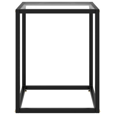 Musta sohvapöytä Aurora 40x40x50cm (karkaistu lasi)