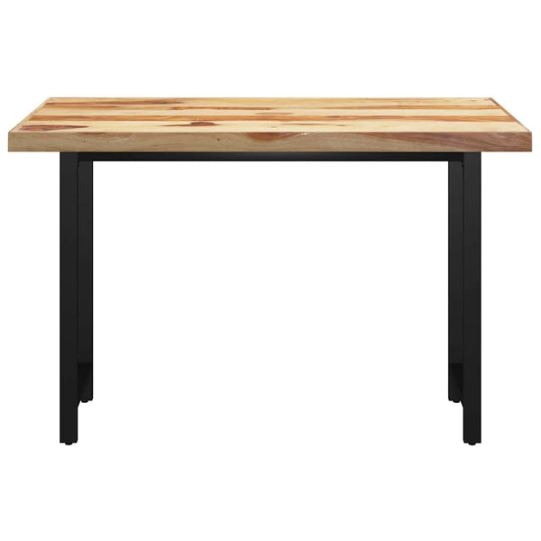 Ruokapöytä H-muotoisilla jaloilla 120x60x77 cm massiivipuu