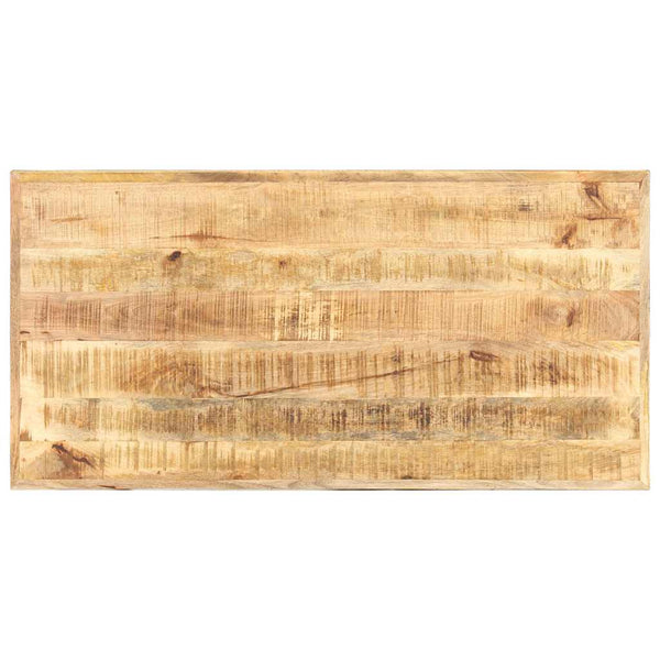 Ruokapöytä V-muotoisilla jaloilla 120x60x77 cm täysi mangopuu