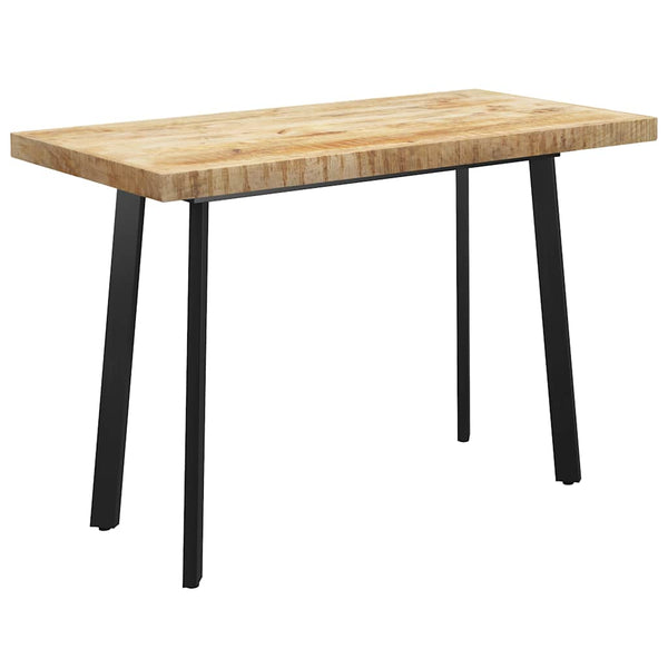 Ruokapöytä V-muotoisilla jaloilla 120x60x77 cm täysi mangopuu