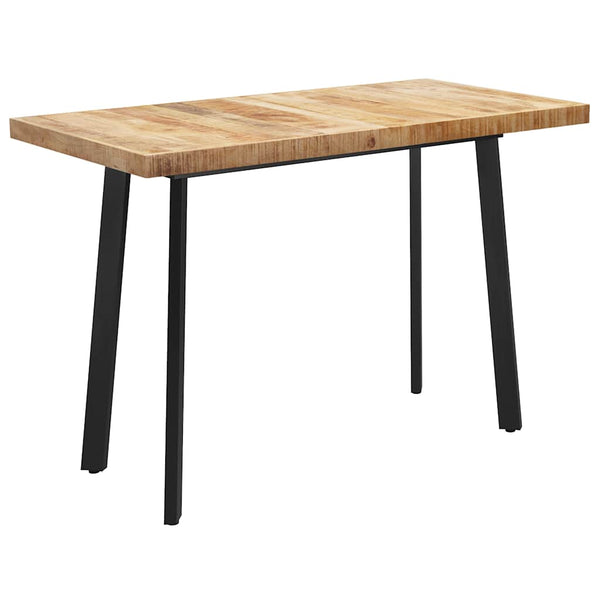 Ruokapöytä V-muotoisilla jaloilla 140x70x77 cm täysi mangopuu