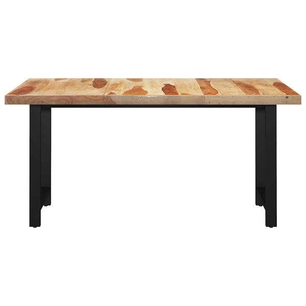 Ruokapöytä H-muotoisilla jaloilla 180x90x77 cm massiivipuu
