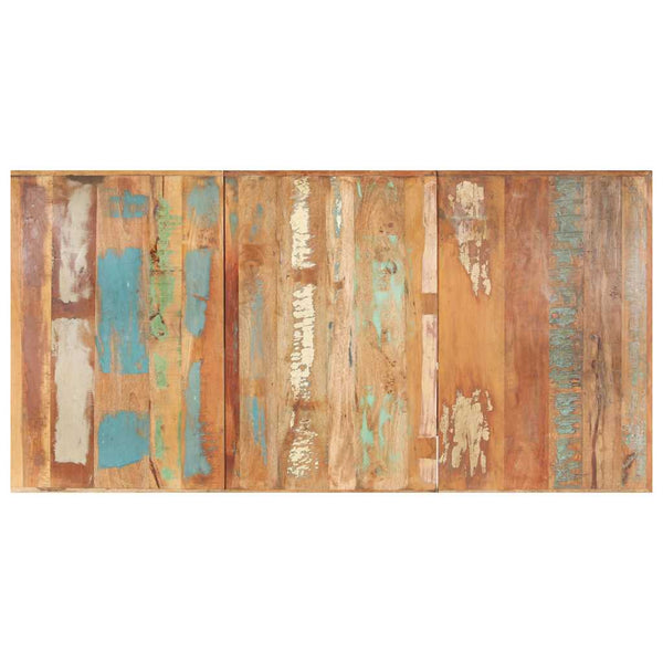 Ruokapöytä I-muotoisilla jaloilla 180x90x77 cm kierrätetty puu