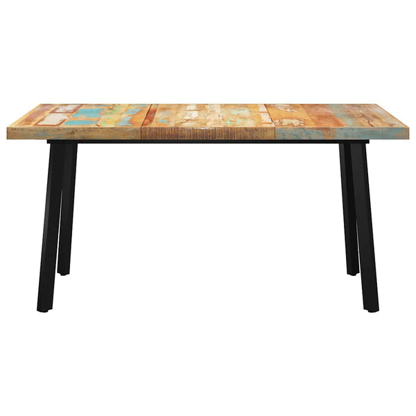Ruokapöytä V-muotoisilla jaloilla 180x90x77 cm kierrätetty puu