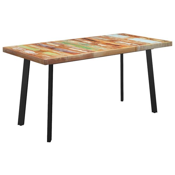 Ruokapöytä V-muotoisilla jaloilla 180x90x77 cm kierrätetty puu