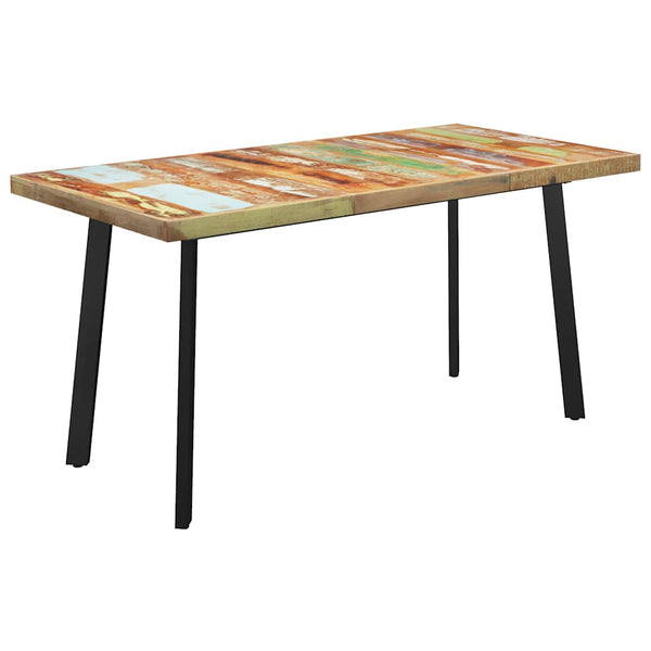 Ruokapöytä V-muotoisilla jaloilla 180x90x77 cm kierrätetty puu