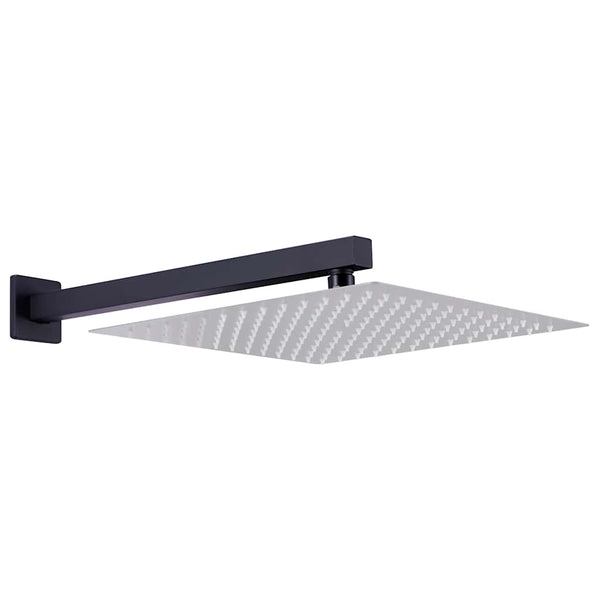 Suihkun tukivarsi 201 ruostumaton teräs musta 40 cm