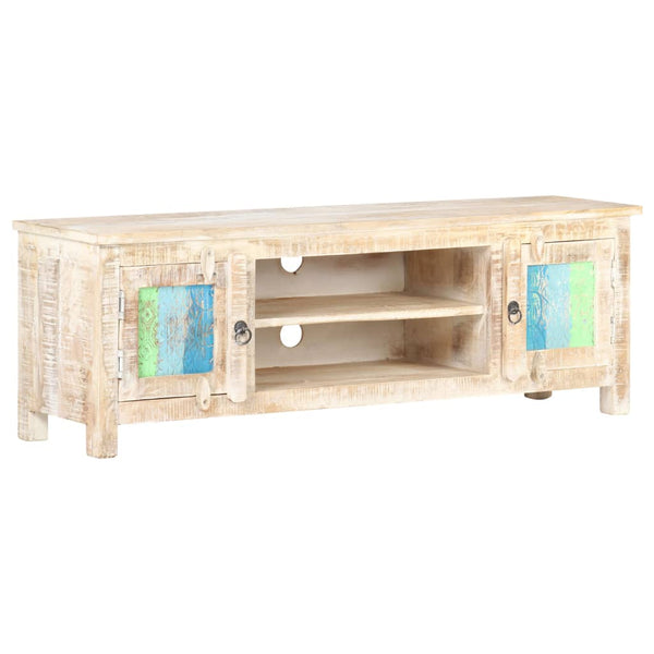 TV-taso 120x30x40 cm karkea akaasiapuu