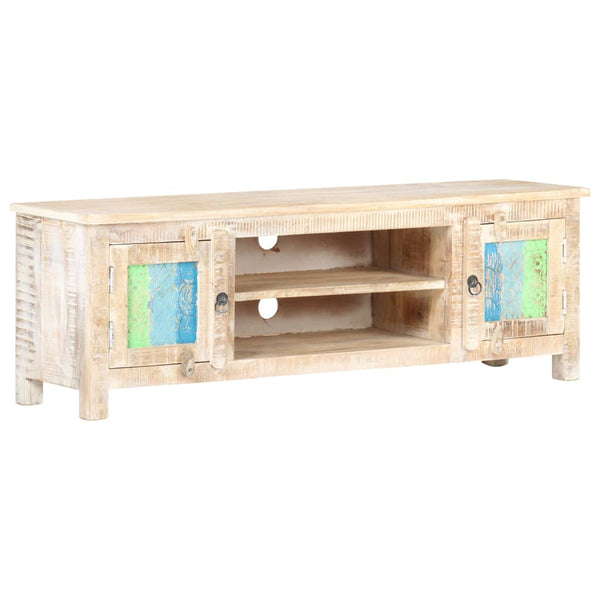 TV-taso 120x30x40 cm karkea akaasiapuu