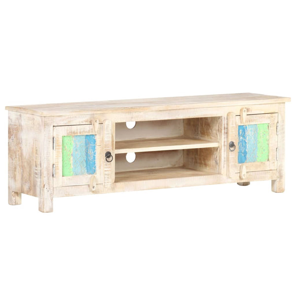 TV-taso 120x30x40 cm karkea akaasiapuu
