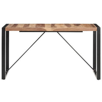 Ruokapöytä 140x70x75 cm täysi puu seesamviimeistelyllä