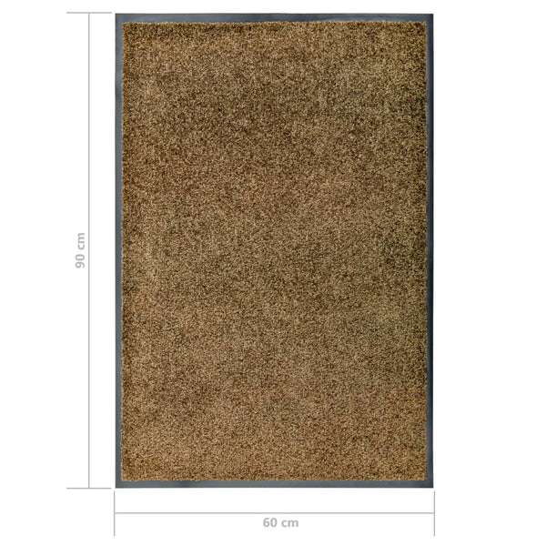 Ruskea ovimatto Chisnar 60x90cm (pestävä)