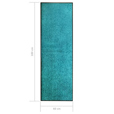 Sinivihreä ovimatto Chisnar 60x180cm (pestävä)