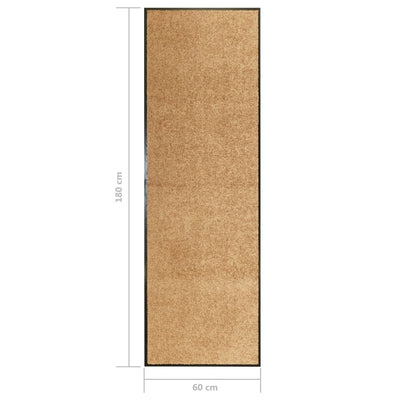 Ovimatto pestävä kerma 60x180 cm