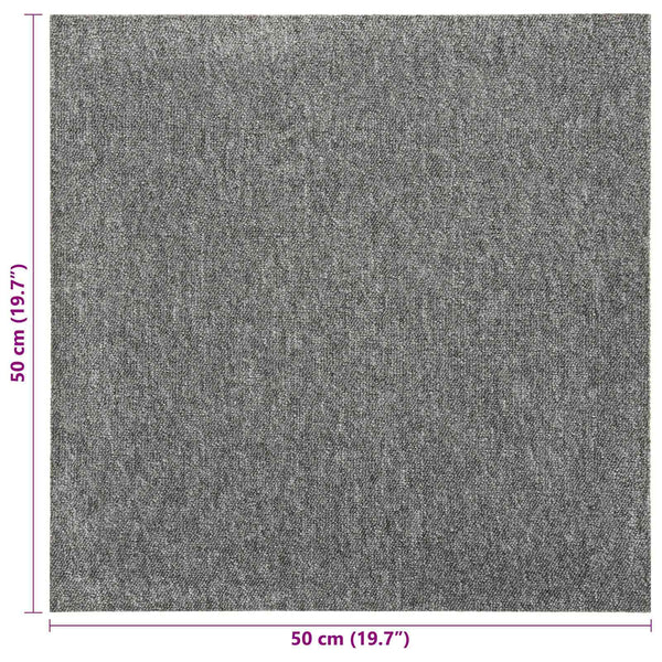 Matto 20 kpl Harmaa 50 x 50 cm 100% polypropeeni