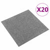 Matto 20 kpl Harmaa 50 x 50 cm 100% polypropeeni
