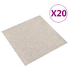 Tekstiililaatta 20 kpl 5 m² 50x50 cm vaalea beige