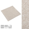 Tekstiililaatta 20 kpl 5 m² 50x50 cm vaalea beige