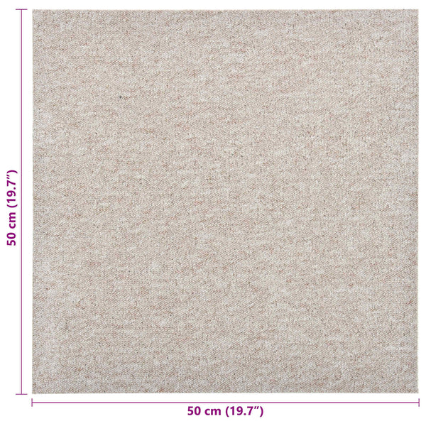 Matto 20 kpl Vaaleanbeige 50 x 50 cm 100% polypropeeni