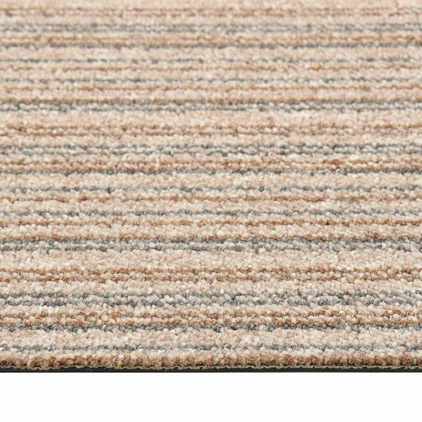 Matto 20 kpl Raidallinen beige 50 x 50 cm 100% polypropeeni