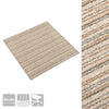 Matto 20 kpl Raidallinen beige 50 x 50 cm 100% polypropeeni