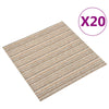 Matto 20 kpl Raidallinen beige 50 x 50 cm 100% polypropeeni