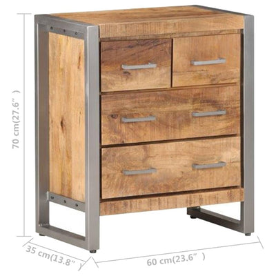 Senkki 60x35x70 cm karkea mangopuu
