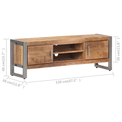 TV-taso 120x30x40 cm karkea mangopuu