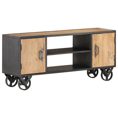 TV-taso 110x30x49 cm kierrätetty täyspuu