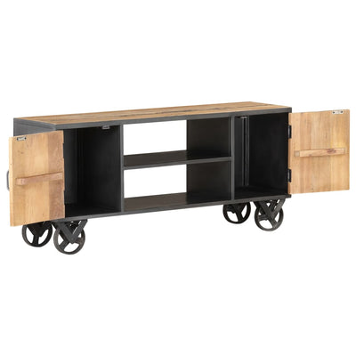 TV-taso 110x30x49 cm kierrätetty täyspuu