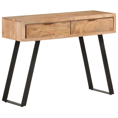 Konsolipöytä 100x35x76 cm täysi akaasiapuu elävillä reunoilla