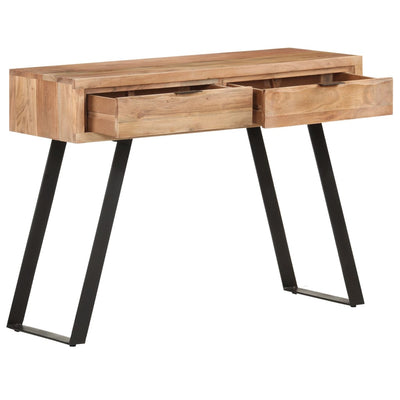 Konsolipöytä 100x35x76 cm täysi akaasiapuu elävillä reunoilla