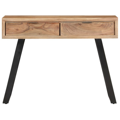 Konsolipöytä 100x35x76 cm täysi akaasiapuu elävillä reunoilla
